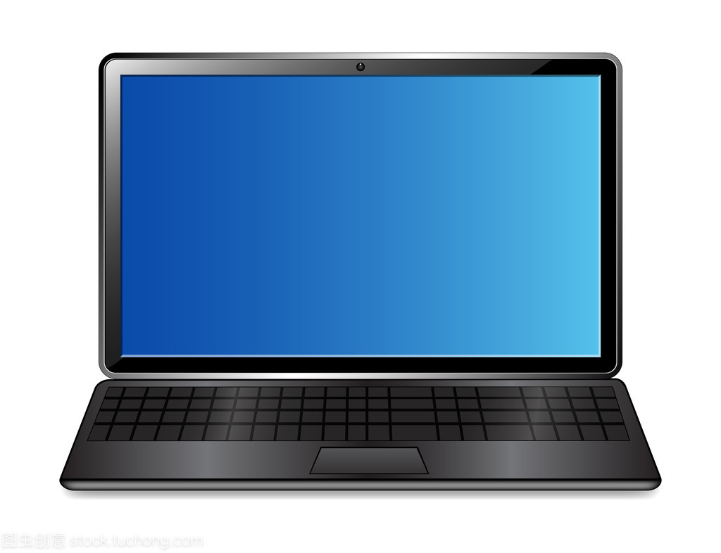 空白屏幕筆記本電腦矢量圖 網絡信息的視覺隱喻